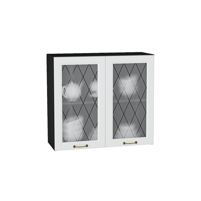 Шкаф верхний с 2-мя остекленными дверцами Ницца