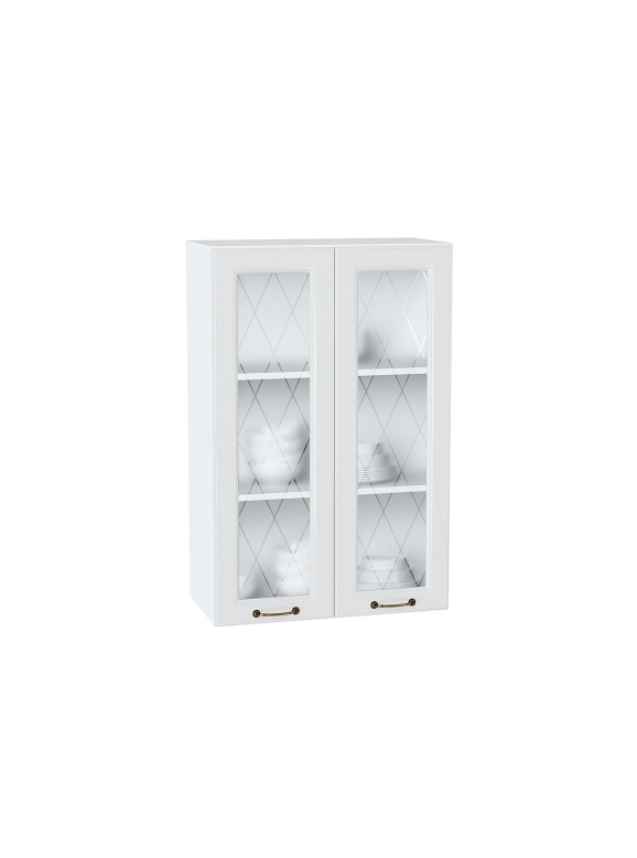 Шкаф верхний с 2-мя остекленными дверцами Ницца