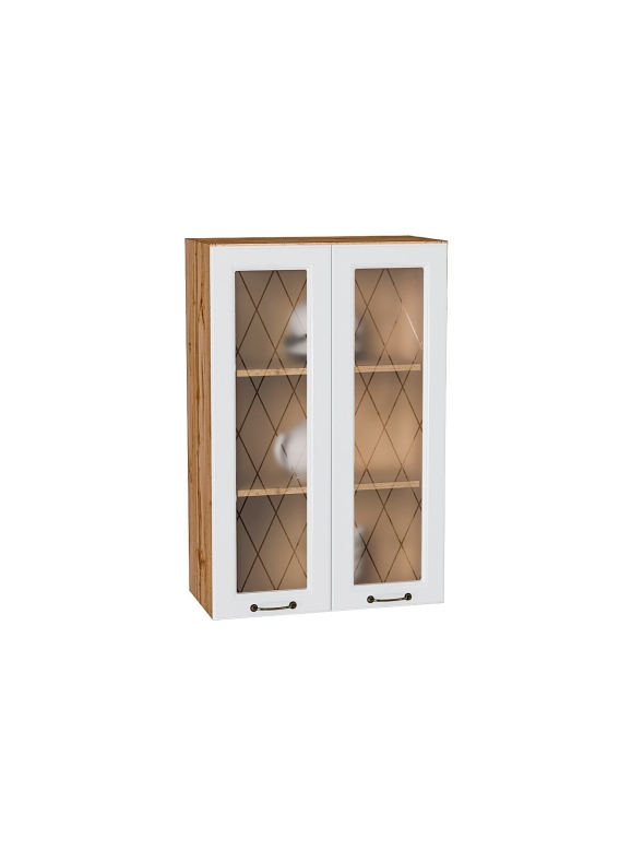 Шкаф верхний с 2-мя остекленными дверцами Ницца