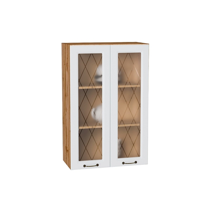 Шкаф верхний с 2-мя остекленными дверцами Ницца