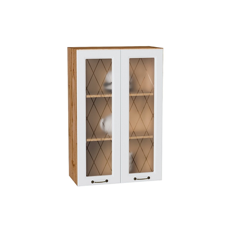 Шкаф верхний с 2-мя остекленными дверцами Ницца