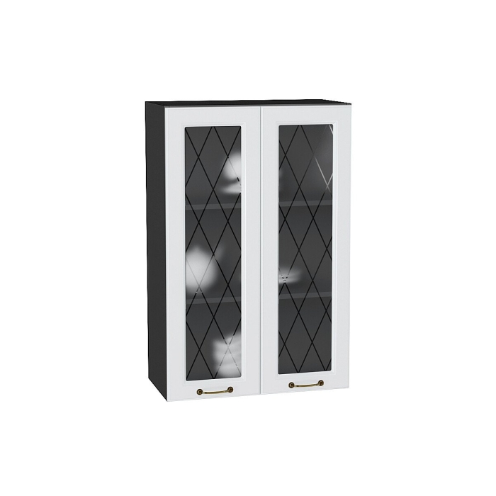 Шкаф верхний с 2-мя остекленными дверцами Ницца