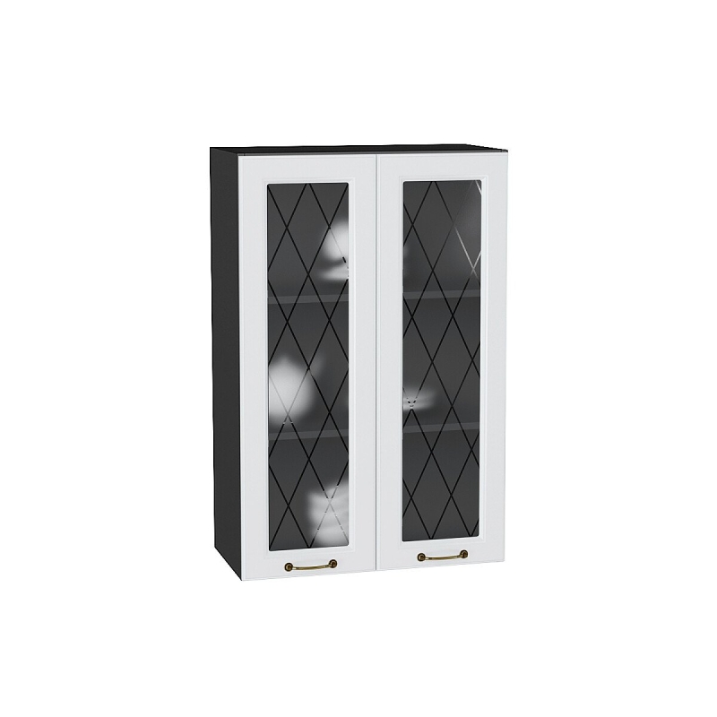 Шкаф верхний с 2-мя остекленными дверцами Ницца