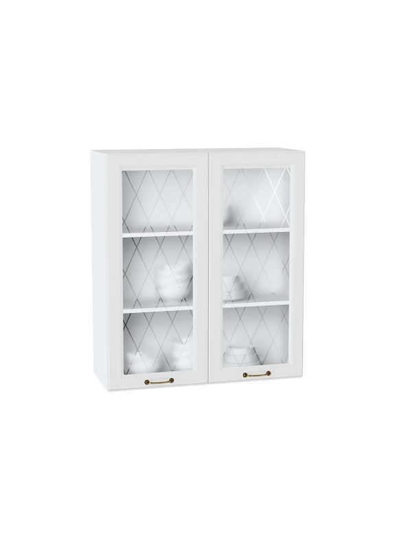 Шкаф верхний с 2-мя остекленными дверцами Ницца