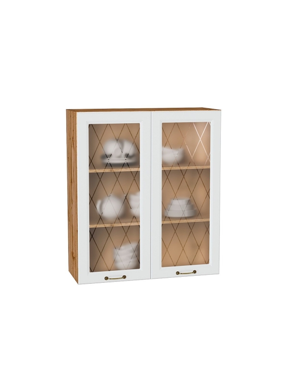 Шкаф верхний с 2-мя остекленными дверцами Ницца
