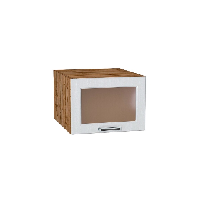 Шкаф верхний горизонтальный остекленный глубокий Прага