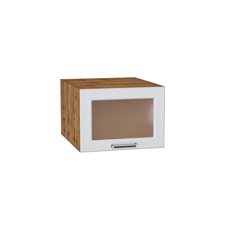 Шкаф верхний горизонтальный остекленный глубокий Прага