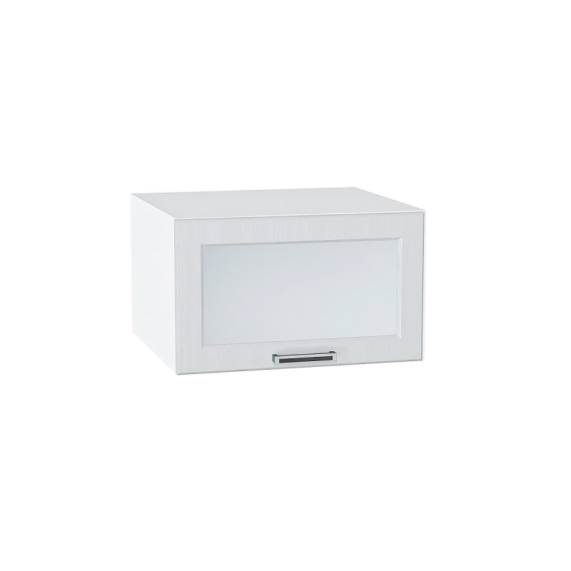 Шкаф верхний горизонтальный остекленный глубокий Прага