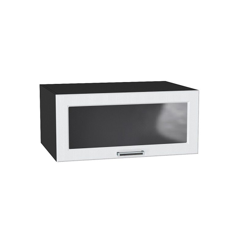 Шкаф верхний горизонтальный остекленный глубокий Прага