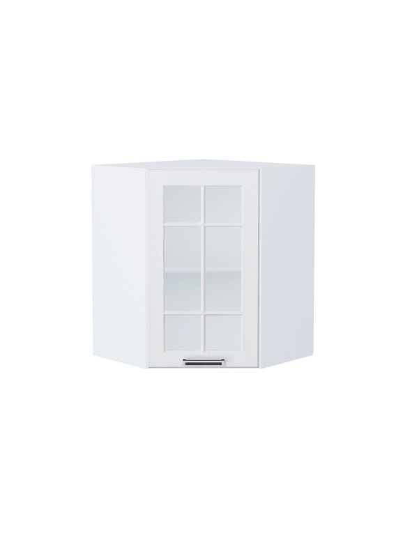 Шкаф верхний угловой остекленный Прага