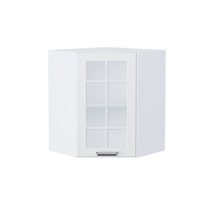 Шкаф верхний угловой остекленный Прага