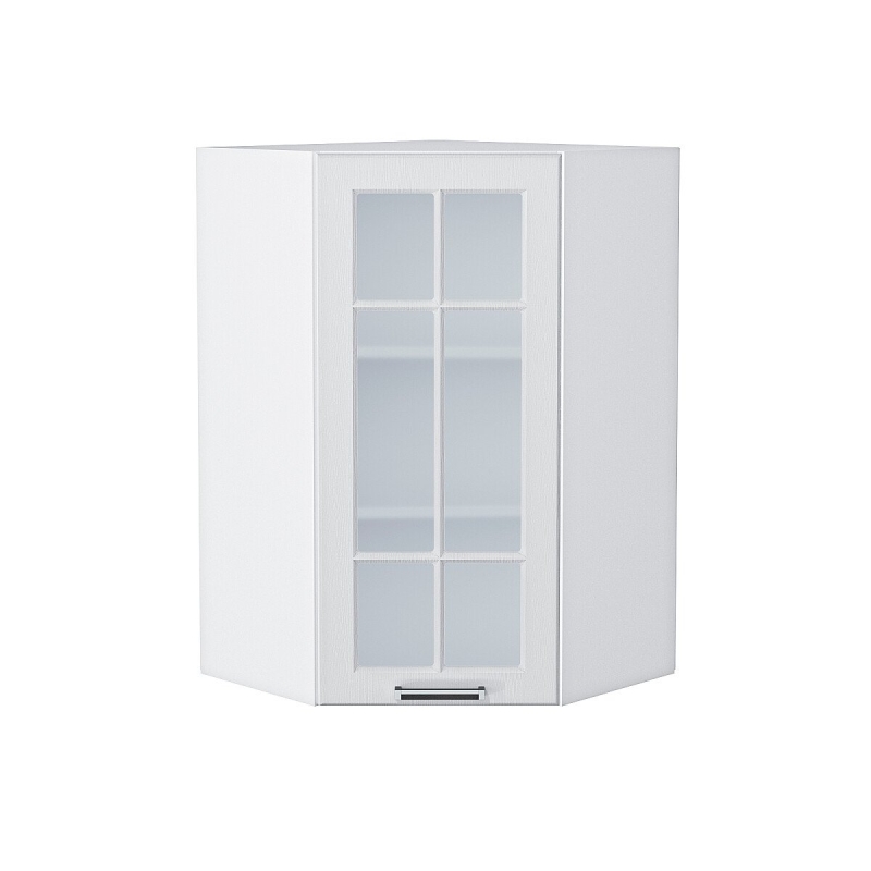 Шкаф верхний угловой остекленный Прага