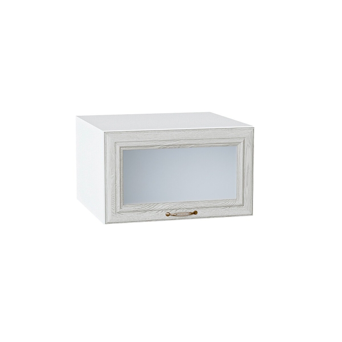 Шкаф верхний горизонтальный остекленный глубокий Шале