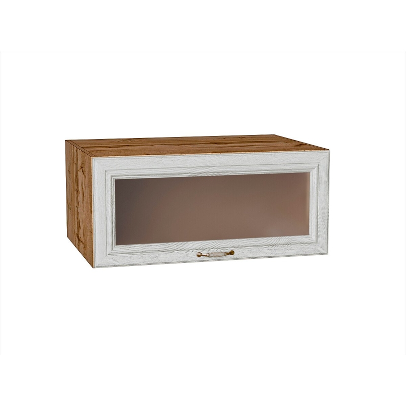 Шкаф верхний горизонтальный остекленный глубокий Шале