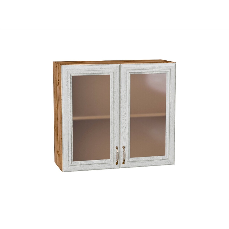 Шкаф верхний с 2-мя остекленными дверцами Шале