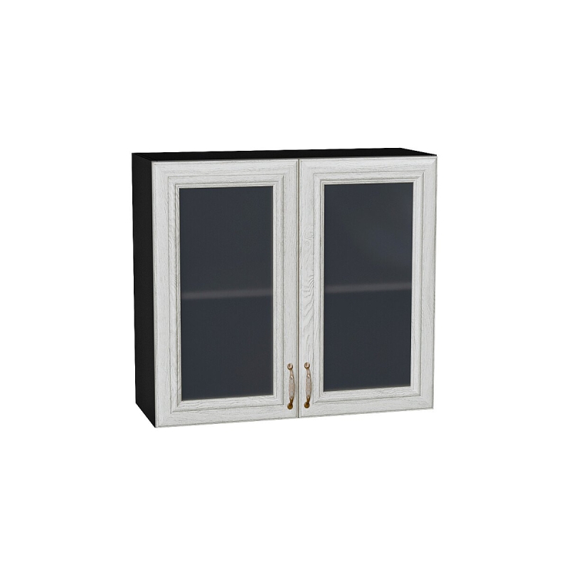 Шкаф верхний с 2-мя остекленными дверцами Шале