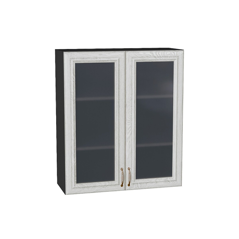 Шкаф верхний с 2-мя остекленными дверцами Шале