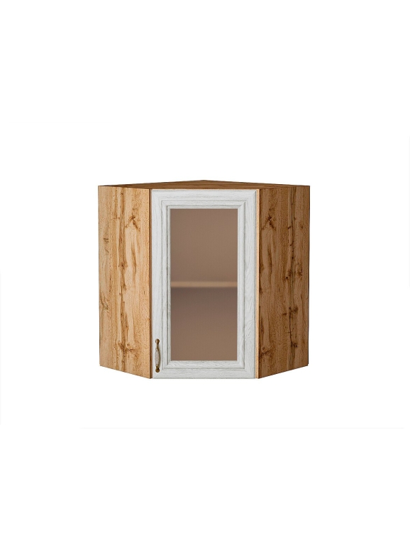 Шкаф верхний угловой остекленный Шале