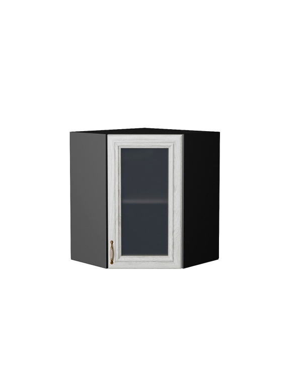 Шкаф верхний угловой остекленный Шале