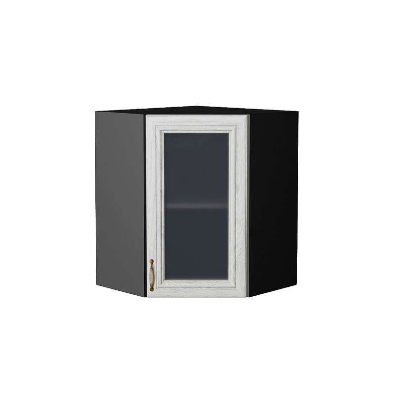 Шкаф верхний угловой остекленный Шале