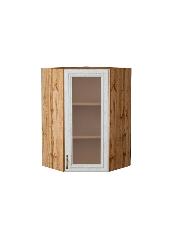 Шкаф верхний угловой остекленный Шале