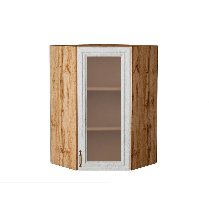 Шкаф верхний угловой остекленный Шале