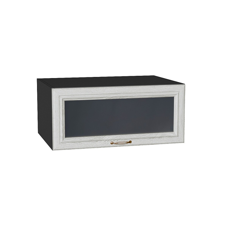 Шкаф верхний горизонтальный остекленный глубокий Шале