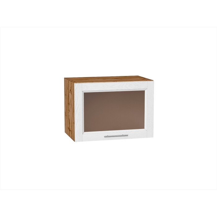 Шкаф верхний горизонтальный остекленный Сканди