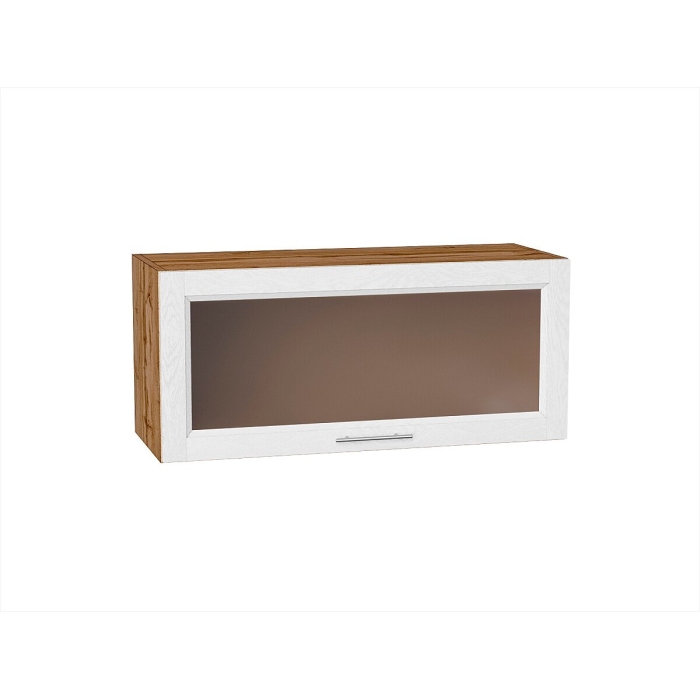 Шкаф верхний горизонтальный остекленный Сканди