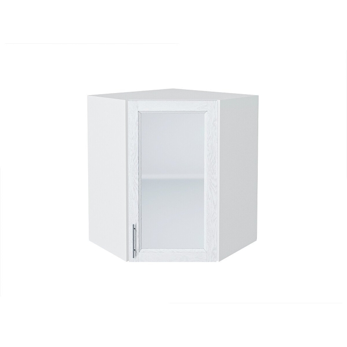 Шкаф верхний угловой остекленный Сканди