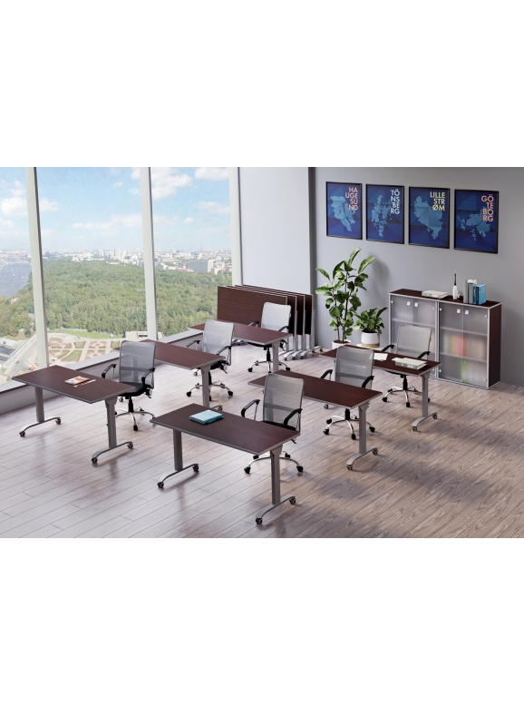 Мебель для персонала серия MOBILE SYSTEM (Мобильные складные столы металл