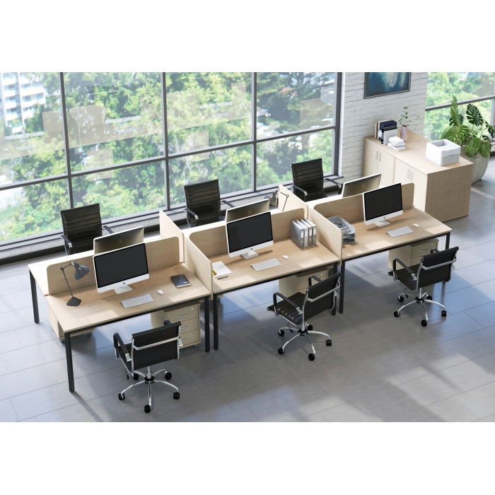 Мебель для персонала серия SLIM SYSTEM (столы, экраны, царги