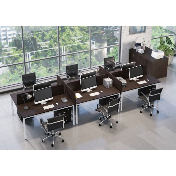 Мебель для персонала серия SLIM SYSTEM (столы, экраны, царги