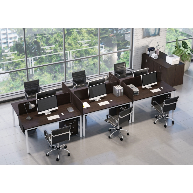 Мебель для персонала серия SLIM SYSTEM (столы, экраны, царги