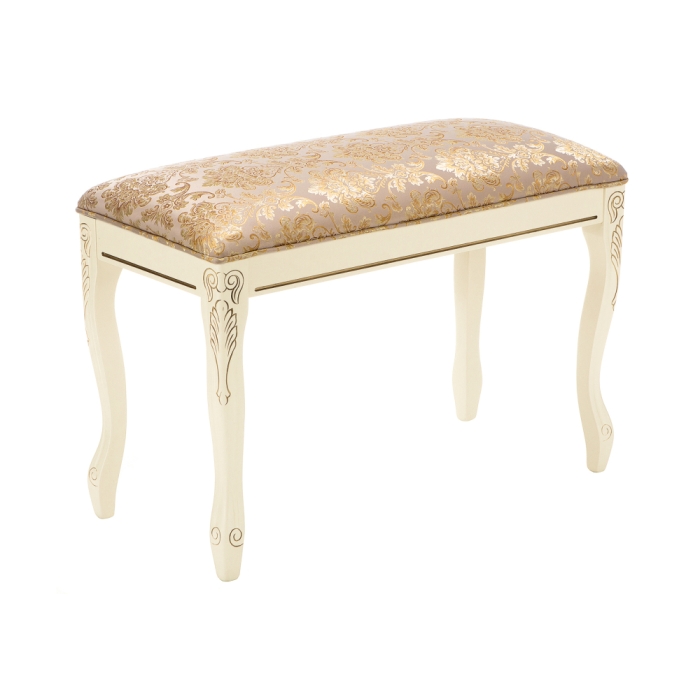 Банкетка  Валентино патина золото / бежевый