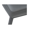 Банкетка Дион кожзам темно-серый / черный матовый