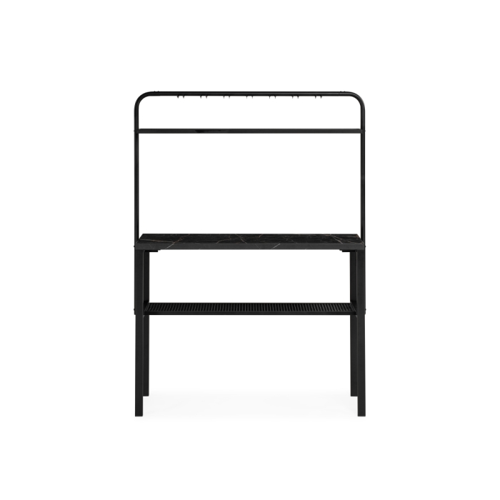 Барный Стол Нари 120х50х171 файерстоун / черный матовый