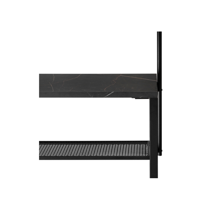 Барный Стол Нари 120х50х171 файерстоун / черный матовый