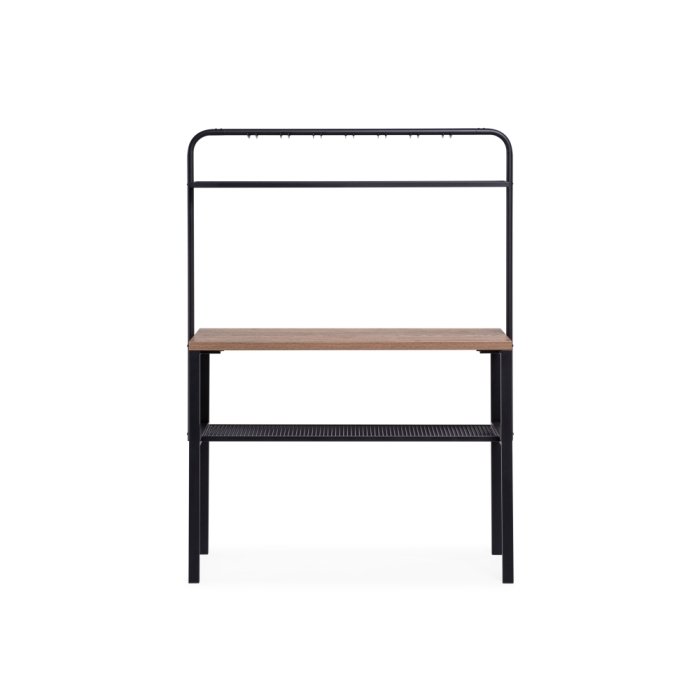 Барный стол Нари 120х50х171 галифакс олово / черный матовый