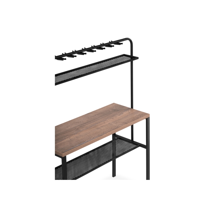 Барный стол Нари 120х50х171 галифакс олово / черный матовый