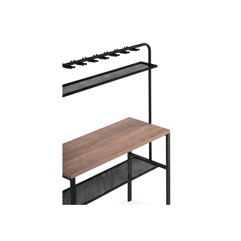 Барный стол Нари 120х50х171 галифакс олово / черный матовый