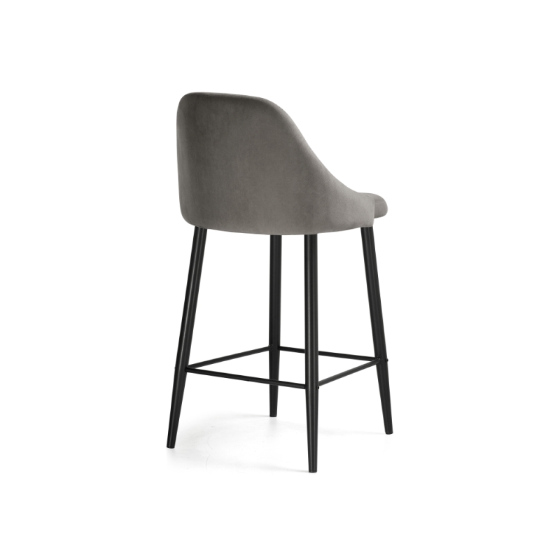 Барный стул Джама темно-серый / черный матовый