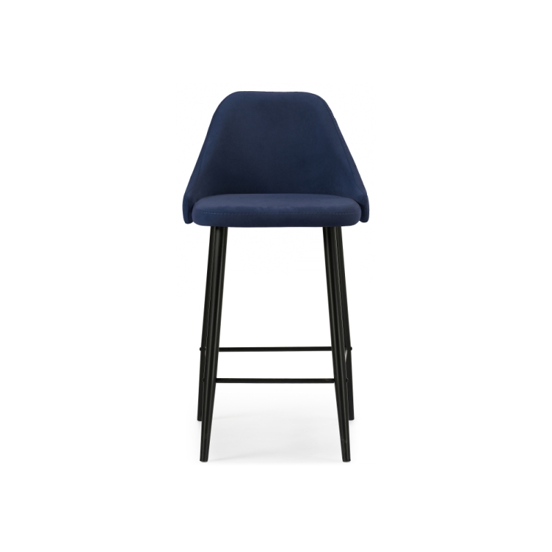 Барный стул Джама темно-синий / черный матовый