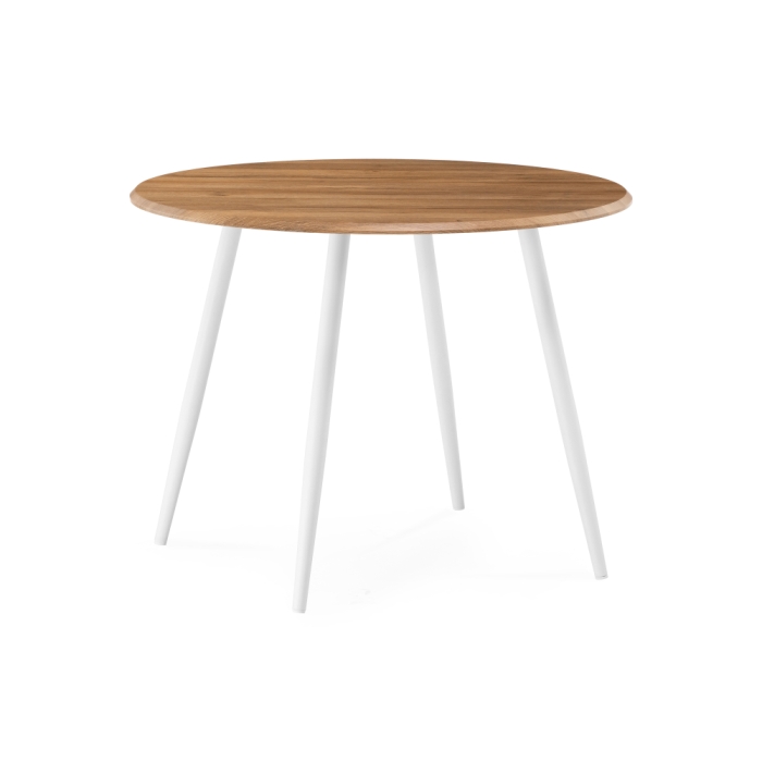 Деревянный стол Абилин 100х76 дуб вотан / белый матовый