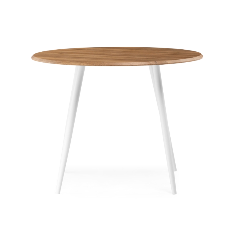 Деревянный стол Абилин 100х76 дуб вотан / белый матовый