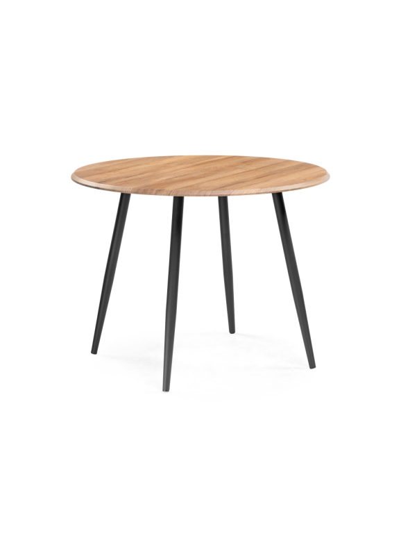 Деревянный стол Абилин 100х76 дуб вотан / черный матовый