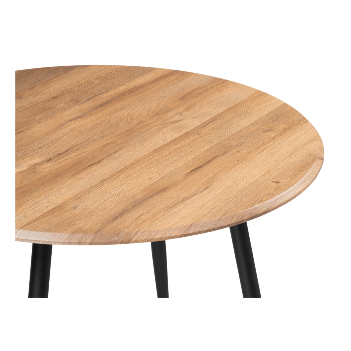 Деревянный стол Абилин 100х76 дуб вотан / черный матовый