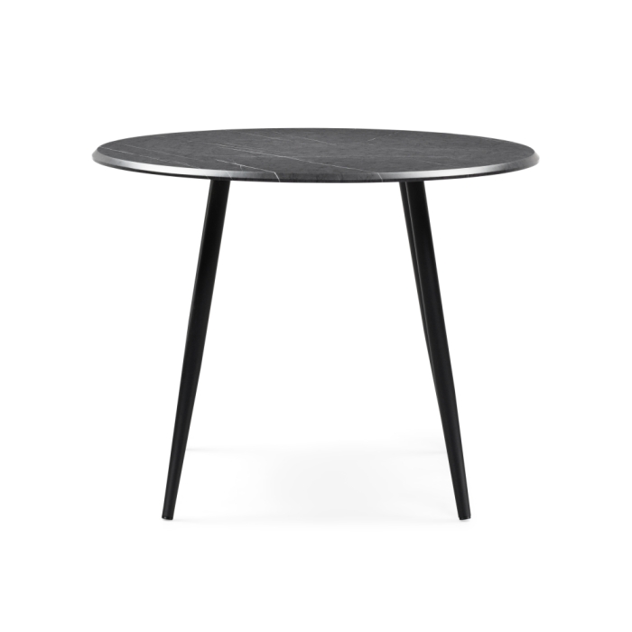 Деревянный стол Абилин 100х76 мрамор черный / черный матовый