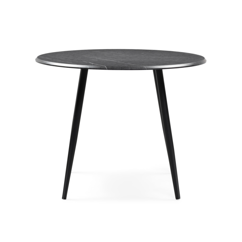 Деревянный стол Абилин 100х76 мрамор черный / черный матовый