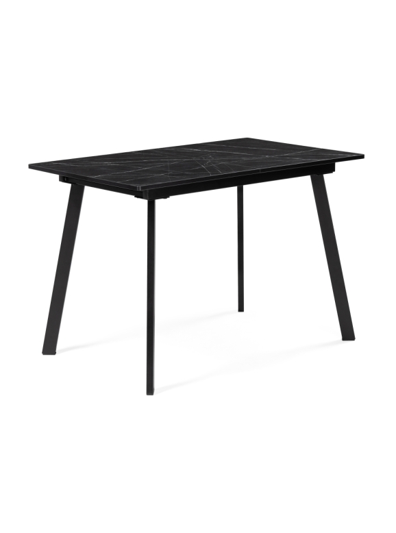 Деревянный стол Агни 110(140)х68х76 файерстоун / черный матовый